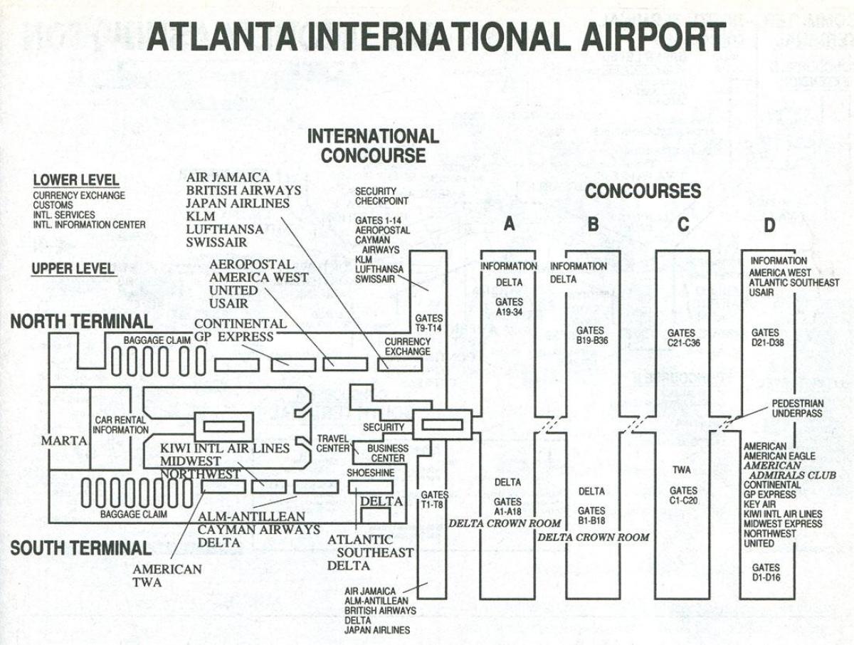 Atlanta airport terminal s kart