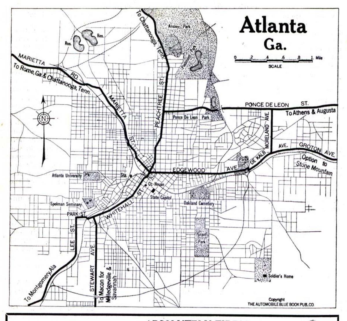 kartet over Atlanta-Georgia