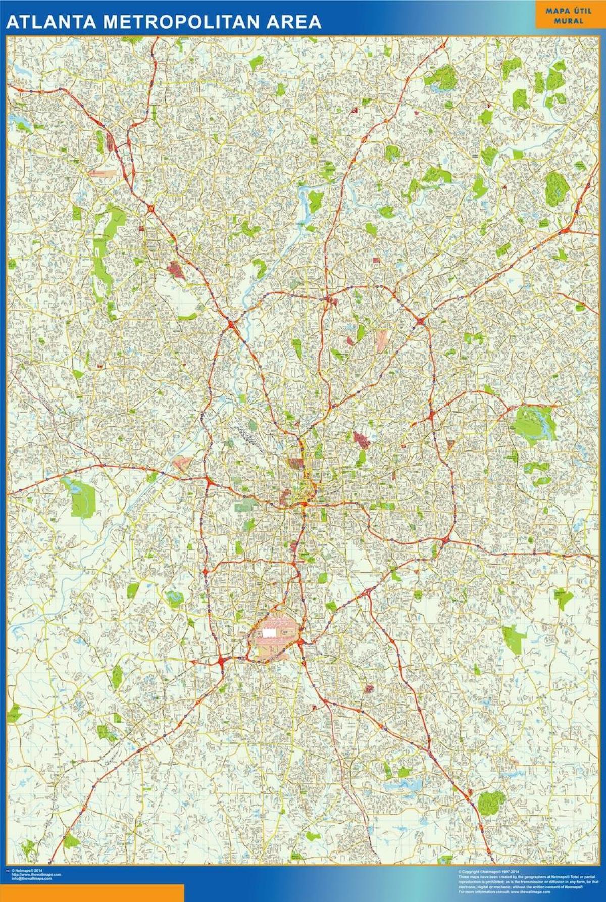 street kartet over Atlanta