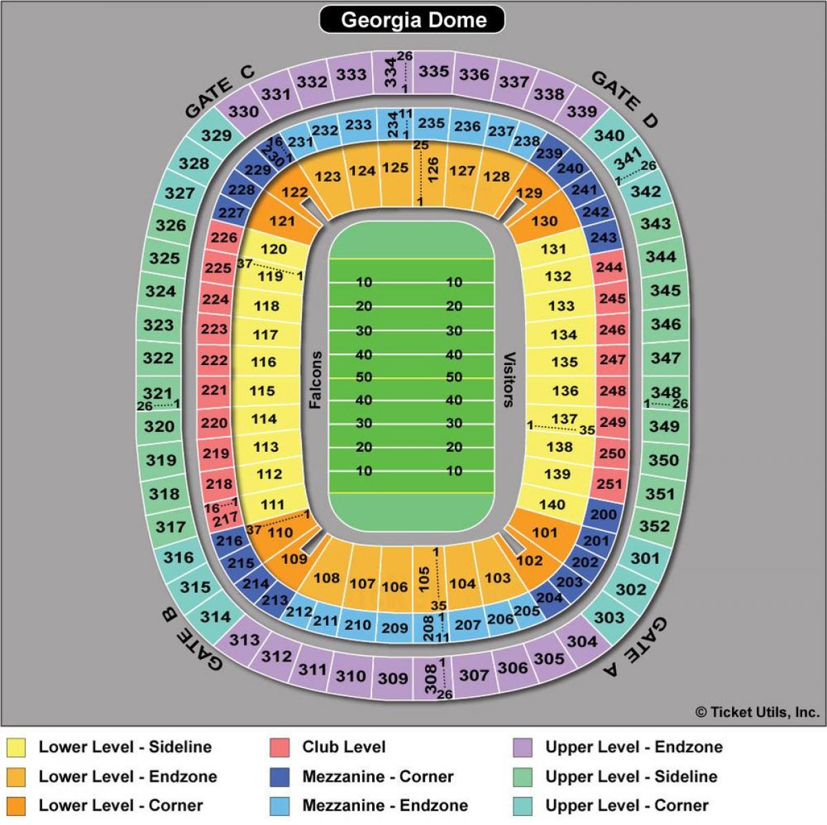 Atlanta Falcons stadion kart