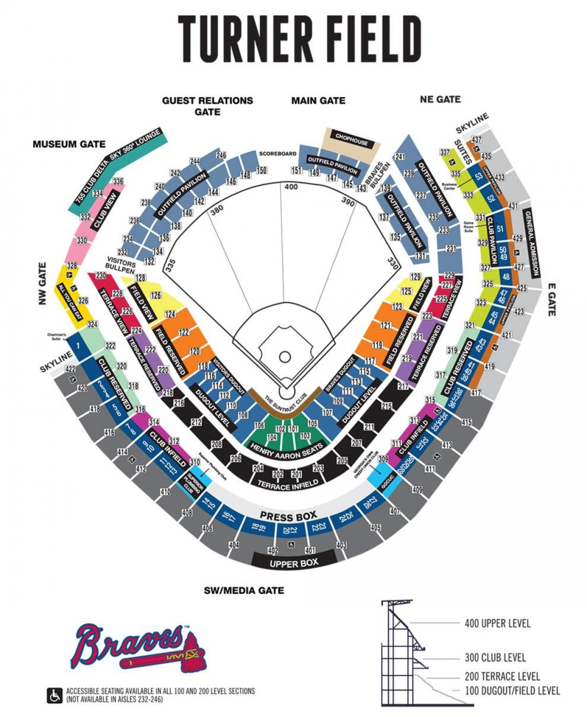 Braves stadion sitteplasser kart