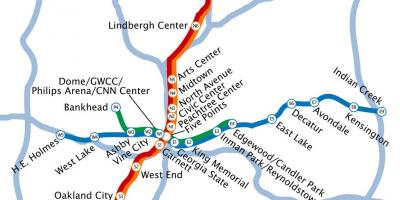 Kart over metro Atlanta