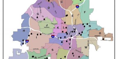 Kartet over Atlanta-sone kart
