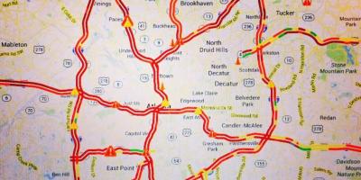 Kart av Atlanta trafikk