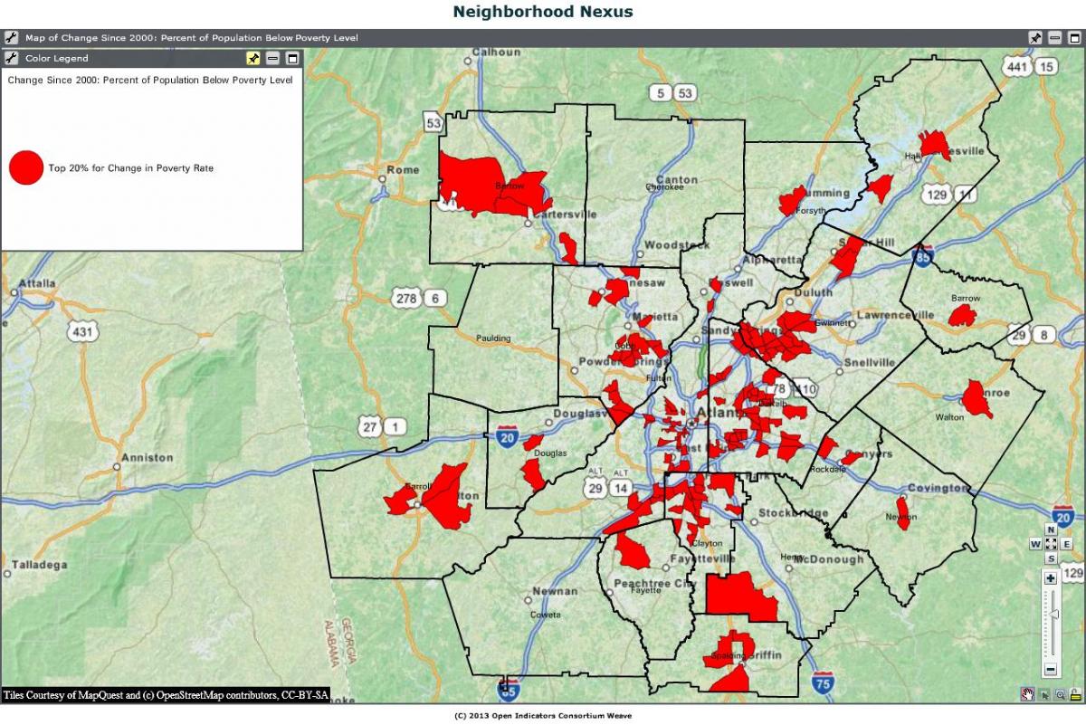 kriminalitet kart Atlanta