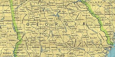 Kart over Georgia byer
